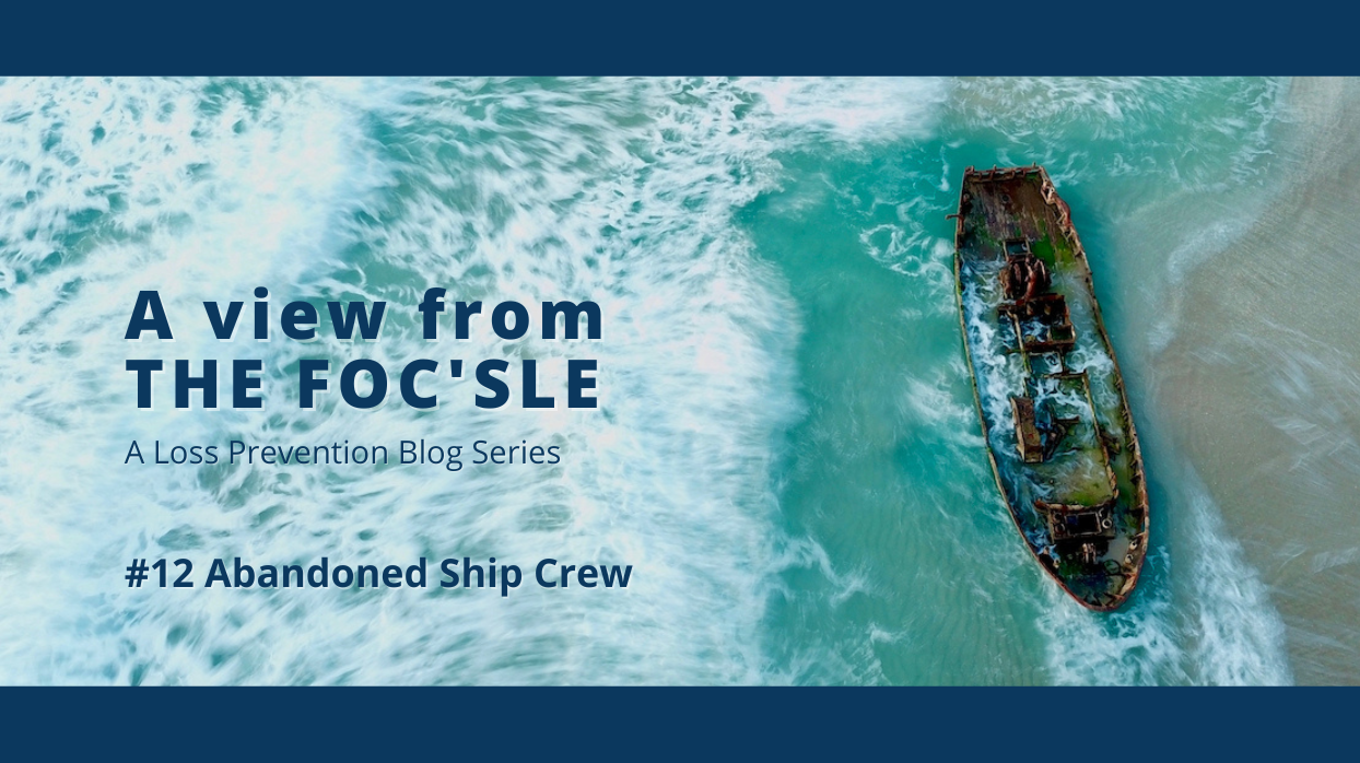 Blog abandoned ship crew a view from the foc'sle coastal marine